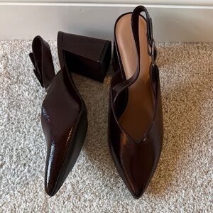 Old Navy Dark Brown Slingback Heels
